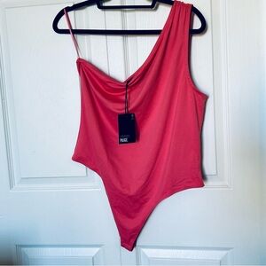 NWT PAIGE Saveria Bodysuit in Dusty Bubblegum One Shoulder